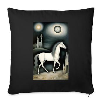 Horse | Horse Riding | Animal | Mount | Colorful - Sofa pillowcase 17,3'' x 17,3'' (45 x 45 cm) - black - Front