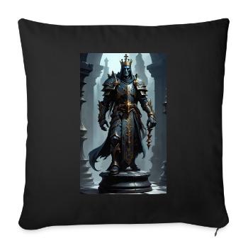 Schach | Schachfigur | Schachspieler - Sofakissenbezug 45 x 45 cm - Schwarz - Vorne