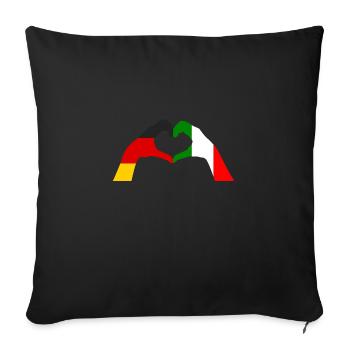Italia Italian Germany Italy - Sofa pillowcase 17,3'' x 17,3'' (45 x 45 cm) - black - Front