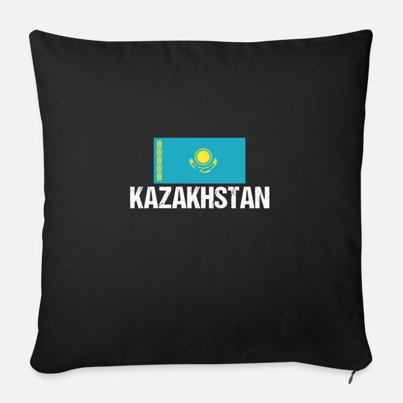 Kasachen Kasachstan - Sofakissenbezug 45 x 45 cm - Schwarz