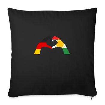 Kurden Deutschland Kurdistan - Sofakissenbezug 45 x 45 cm - Schwarz - Vorne