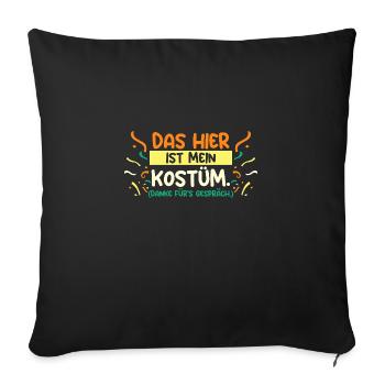 Carnaval de Jecken Carnaval - Housse de coussin décorative 45 x 45 cm - noir - Devant