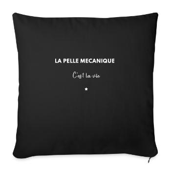 La pelle mécanique c’est la vie - Housse de coussin décorative 45 x 45 cm - noir - Devant
