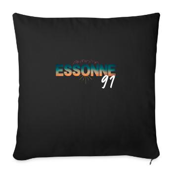 Essonne 91 - Sofa pillowcase 17,3'' x 17,3'' (45 x 45 cm) - black - Front