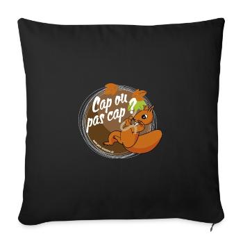 Cap ou pas cap? - Housse de coussin décorative 45 x 45 cm - noir - Devant