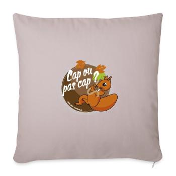 Cap ou pas cap? - Housse de coussin décorative 45 x 45 cm - taupe clair - Devant