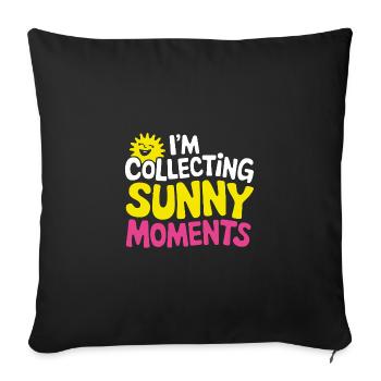 Sunny Summer Moments Vibes Summer Sun - Sofa pillowcase 17,3'' x 17,3'' (45 x 45 cm) - black - Front