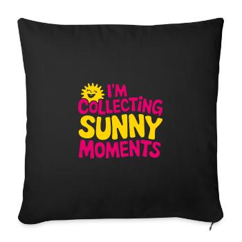 Sunny Summer Moments Vibes Summer Sun - Sofa pillowcase 17,3'' x 17,3'' (45 x 45 cm) - black - Front