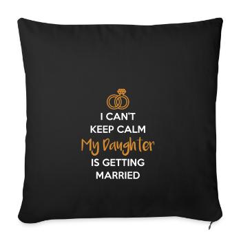 My daughter marries rings wedding father dad - Sofa pillowcase 17,3'' x 17,3'' (45 x 45 cm) - black - Front
