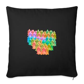 Colorful Colorful Forest Autumn Fantasy Fir Trees Nature - Sofa pillowcase 17,3'' x 17,3'' (45 x 45 cm) - black - Front
