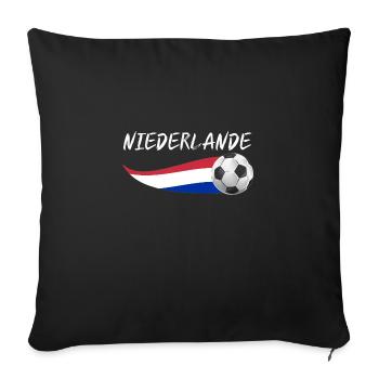 Pays-Bas Pays-Bas - Housse de coussin décorative 45 x 45 cm - noir - Devant