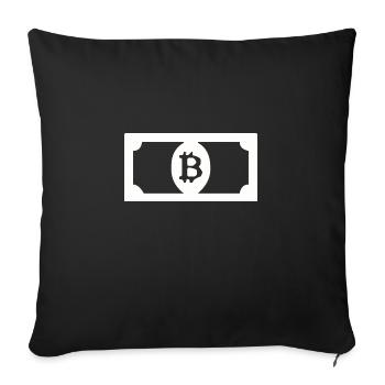 Bitcoin dollars - Sofa pillowcase 17,3'' x 17,3'' (45 x 45 cm) - black - Front