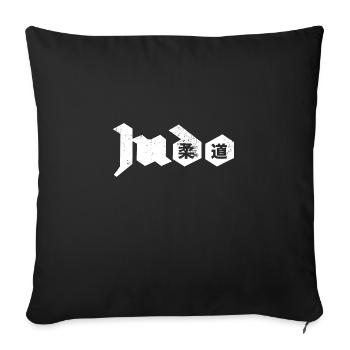 judo - Housse de coussin décorative 45 x 45 cm - noir - Devant