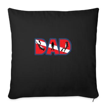 SCUBA DAD - Sofakissenbezug 45 x 45 cm - Schwarz - Vorne
