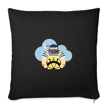 sailor the father - Sofa pillowcase 17,3'' x 17,3'' (45 x 45 cm) - black - Front