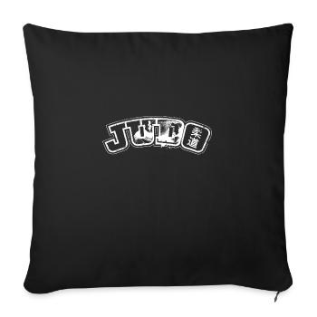 judo - Housse de coussin décorative 45 x 45 cm - noir - Devant