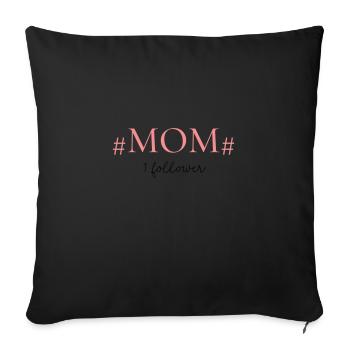 #MOM# - UN ABONNÉ! personnalisable - Housse de coussin décorative 45 x 45 cm - noir - Devant