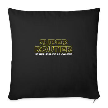 Super Routier - Housse de coussin décorative 45 x 45 cm - noir - Devant
