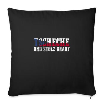 Czechs Czech Czech Republic - Sofa pillowcase 17,3'' x 17,3'' (45 x 45 cm) - black - Front
