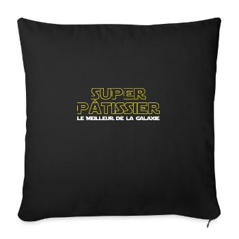Super pâtissier - Housse de coussin décorative 45 x 45 cm - noir - Devant
