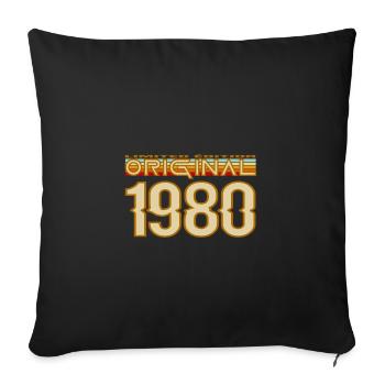 Édition Originale Rétro 1980 - Housse de coussin décorative 45 x 45 cm - noir - Devant