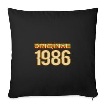 Original 1986 Retro Logo - Housse de coussin décorative 45 x 45 cm - noir - Devant