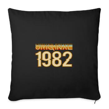 Retro 1982 Original Edition - Sofa pillowcase 17,3'' x 17,3'' (45 x 45 cm) - black - Front