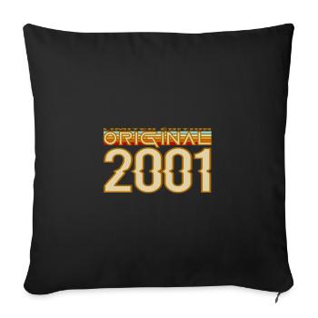 Original 2001 Retro Limited - Sofa pillowcase 17,3'' x 17,3'' (45 x 45 cm) - black - Front