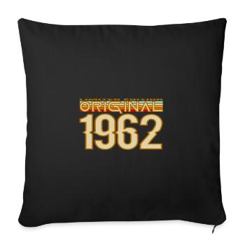 Original 1962 Retro Typography - Sofa pillowcase 17,3'' x 17,3'' (45 x 45 cm) - black - Front