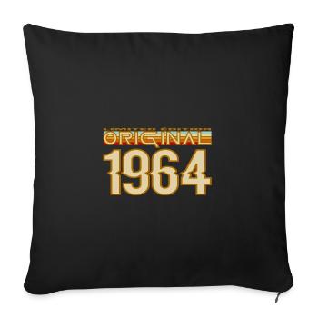 Original 1964 Retro - Sofa pillowcase 17,3'' x 17,3'' (45 x 45 cm) - black - Front