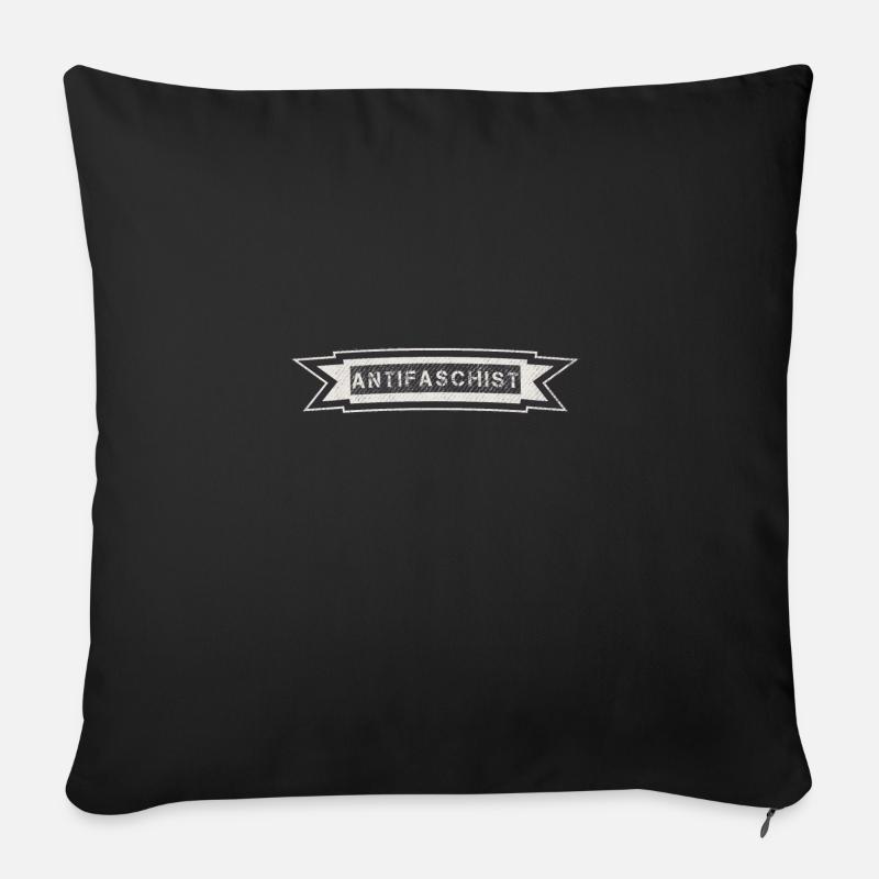 ANTIFASCHIST BANNER STOLZ DRAUF - Sofakissenbezug 45 x 45 cm - Schwarz