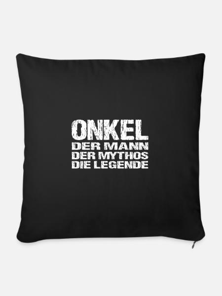Onkel - Sofakissenbezug 45 x 45 cm - Schwarz