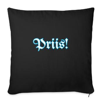 Pris Priiis Schnupftabak - Housse de coussin décorative 45 x 45 cm - noir - Devant