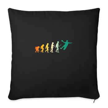 Handball Joueurs Evolution Handball - Housse de coussin décorative 45 x 45 cm - noir - Devant