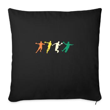 Handball Joueurs Evolution Handball - Housse de coussin décorative 45 x 45 cm - noir - Devant