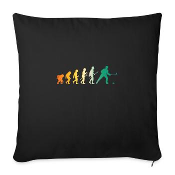 Joueurs de hockey sur glace Evolution Hockey sur glace - Housse de coussin décorative 45 x 45 cm - noir - Devant
