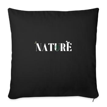 Nature - Sofa pillowcase 17,3'' x 17,3'' (45 x 45 cm) - black - Front