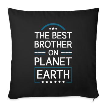 Meilleur frère Dicton - Housse de coussin décorative 45 x 45 cm - noir - Devant