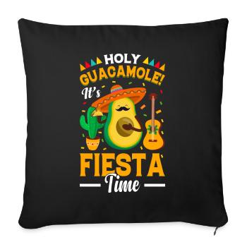 Avocat Holy Guacamole Fiesta mexicaine - Housse de coussin décorative 45 x 45 cm - noir - Devant