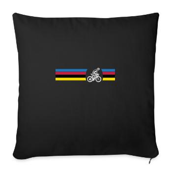 cyclisme shirt fan de cyclisme - Housse de coussin décorative 45 x 45 cm - noir - Devant