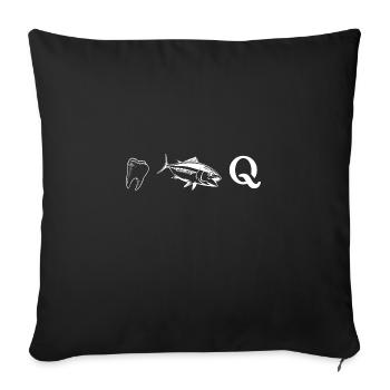 dent thon q - Housse de coussin décorative 45 x 45 cm - noir - Devant