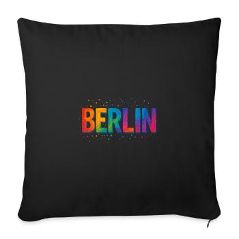 BERLIN - Sofa pillowcase 17,3'' x 17,3'' (45 x 45 cm) - black - Front