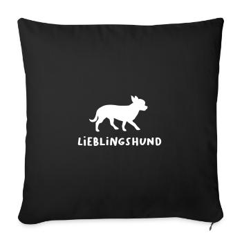Chien chéri Chihuahua Fan Animal de compagnie Amour - Housse de coussin décorative 45 x 45 cm - noir - Devant