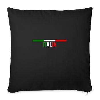 Italia Italian Italian Italy - Sofa pillowcase 17,3'' x 17,3'' (45 x 45 cm) - black - Front