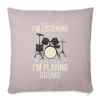 Drums - Sofa pillowcase 17,3'' x 17,3'' (45 x 45 cm) - light taupe - Front