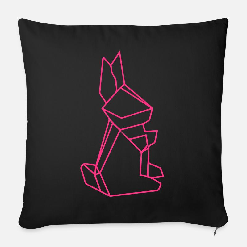 Hase - Sofakissenbezug 45 x 45 cm - Schwarz