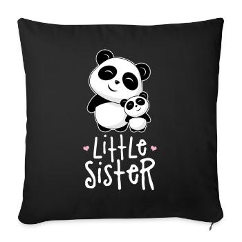 Petite soeur - Housse de coussin décorative 45 x 45 cm - noir - Devant