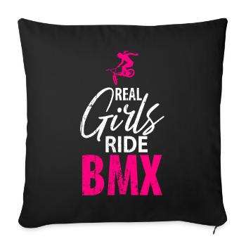 BMX - Housse de coussin décorative 45 x 45 cm - noir - Devant