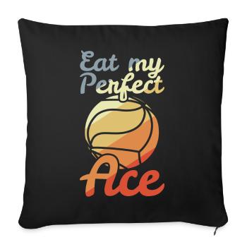 Volleyball Joke - Sofa pillowcase 17,3'' x 17,3'' (45 x 45 cm) - black - Front