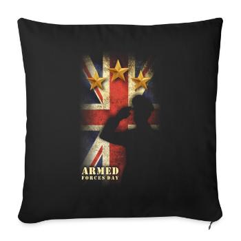 british armed force day - Sofa pillowcase 17,3'' x 17,3'' (45 x 45 cm) - black - Front